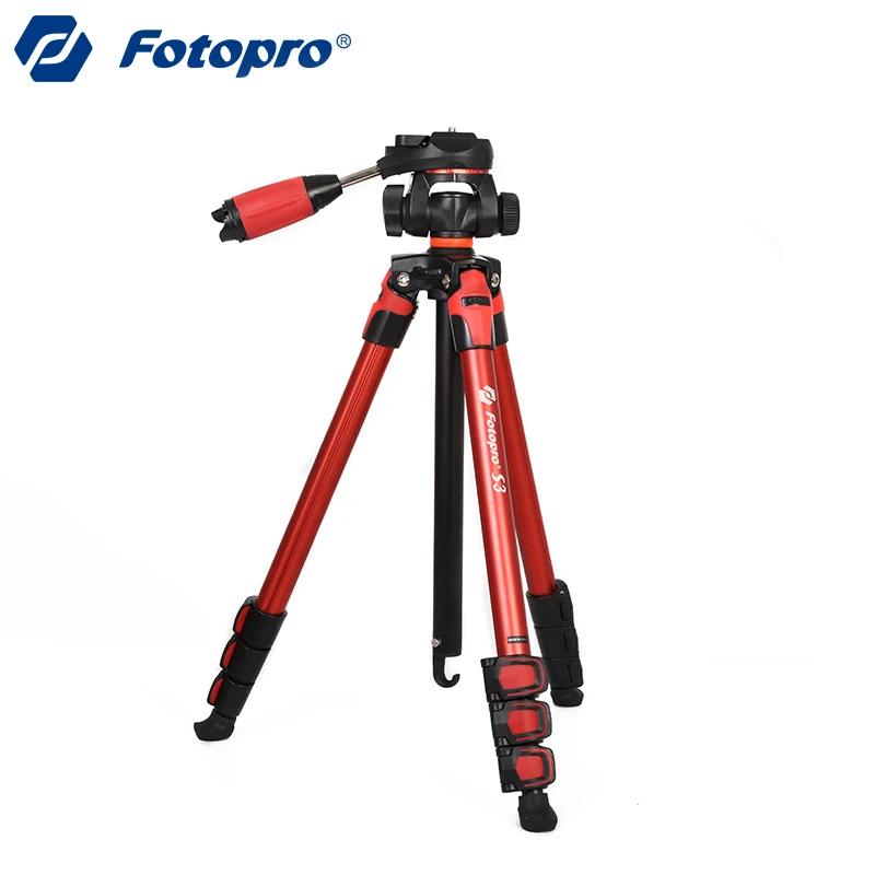 Штатив для камеры Fotopro S3 из алюминиевого сплава с 3-сторонним поворотным