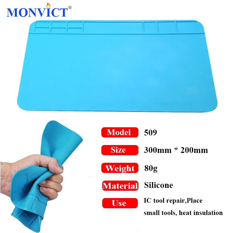 30cm x 20cm  Electronics Repair Mat Silicone Soldering Magnetic Repair Pad Insulation  Work Station  for Computer, Phone