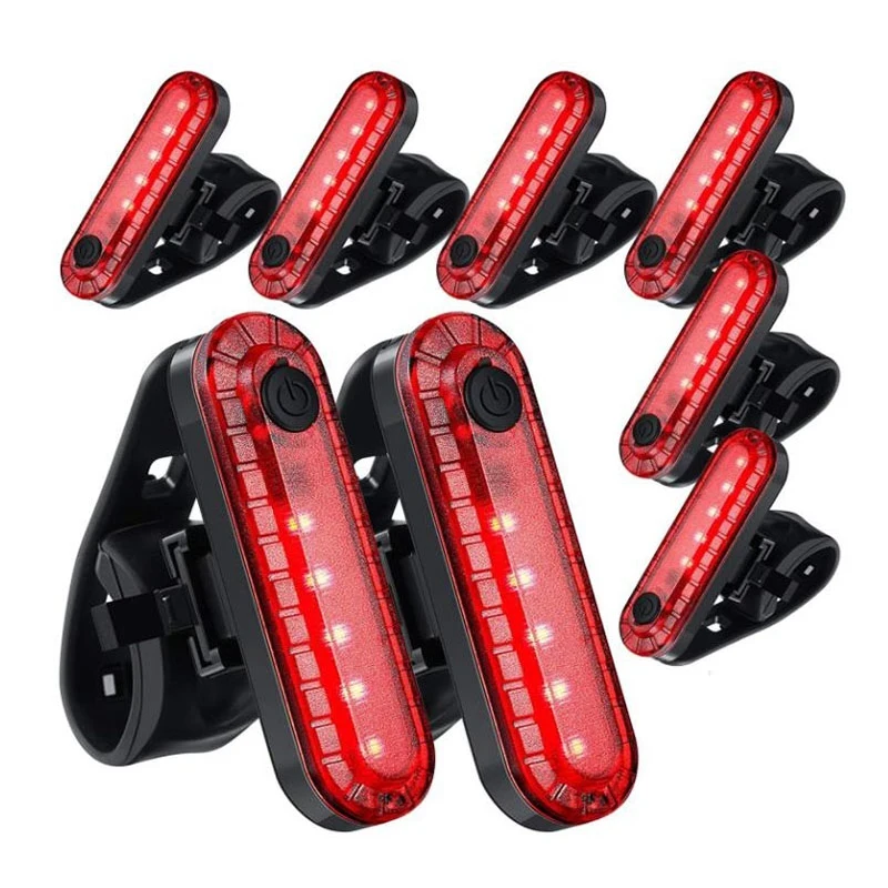 

8 Pcs Bike Light Bicycle Rear Light Bike Tail Light Cycling Safety Flashlight Bright USB Rechargeable Bicycle Taillights