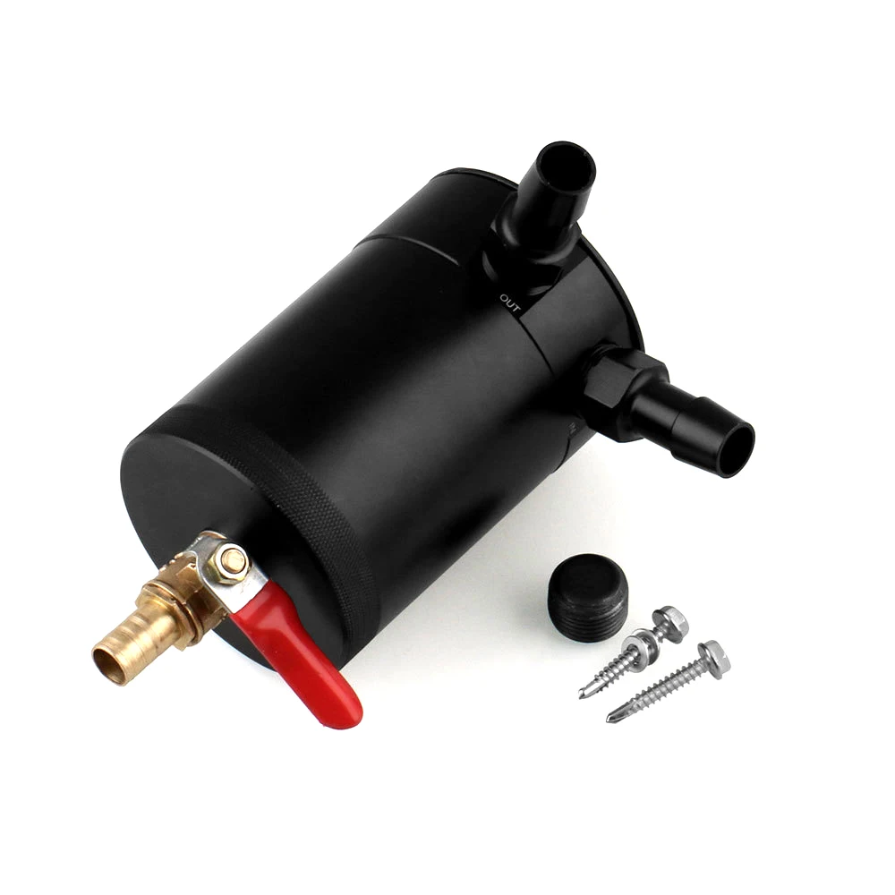 Универсальный 2-портовый маслоуловитель Автомобильный Алюминиевый резервуар