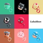 Чехол Labobbon для airpod. Мультяшный стиль. Защитный чехол для наушников, силиконовый 3D чехол для наушников с ремешком