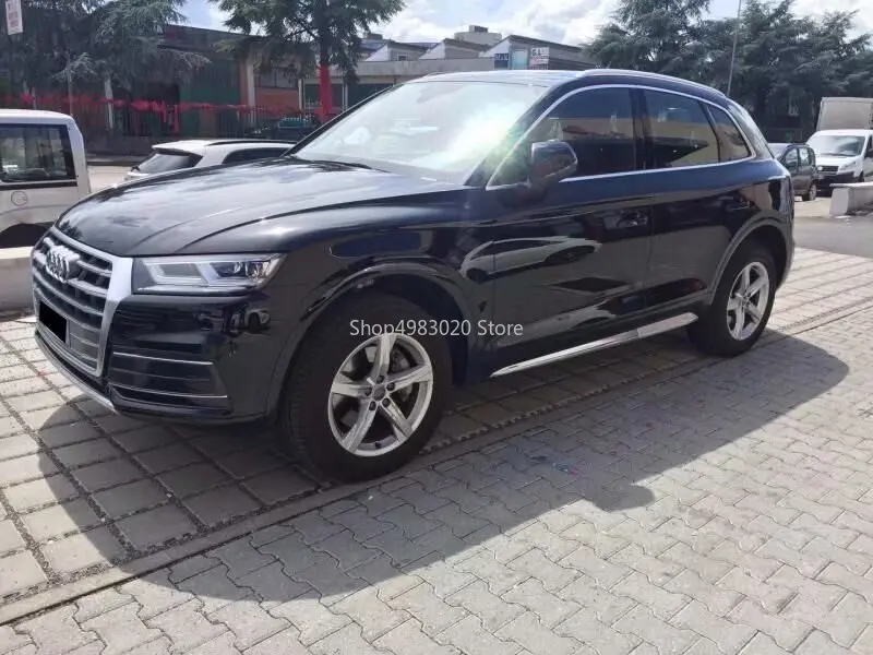 

4 шт./компл. ABS хромированные аксессуары боковое литье акцент крышка отделка кузова юбка для Audi Q5 2018 2019 2020 Стайлинг автомобиля полоса бампера