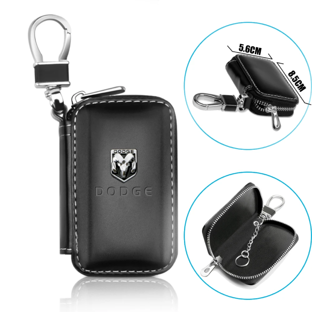 

Fashion Multifunction Key Holder Wallet Car Leather Emblem Key Case Bag For Dodge Challenger RAM 1500 Charger Avenger Caliber