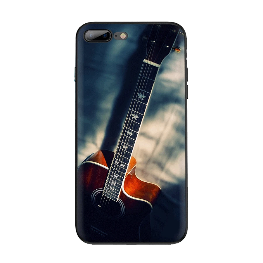 Чехол Desxz для телефона iPhone 11 12 Pro Max MINI 7 8 6s Plus SE милый чехол с бас-гитарой струнами