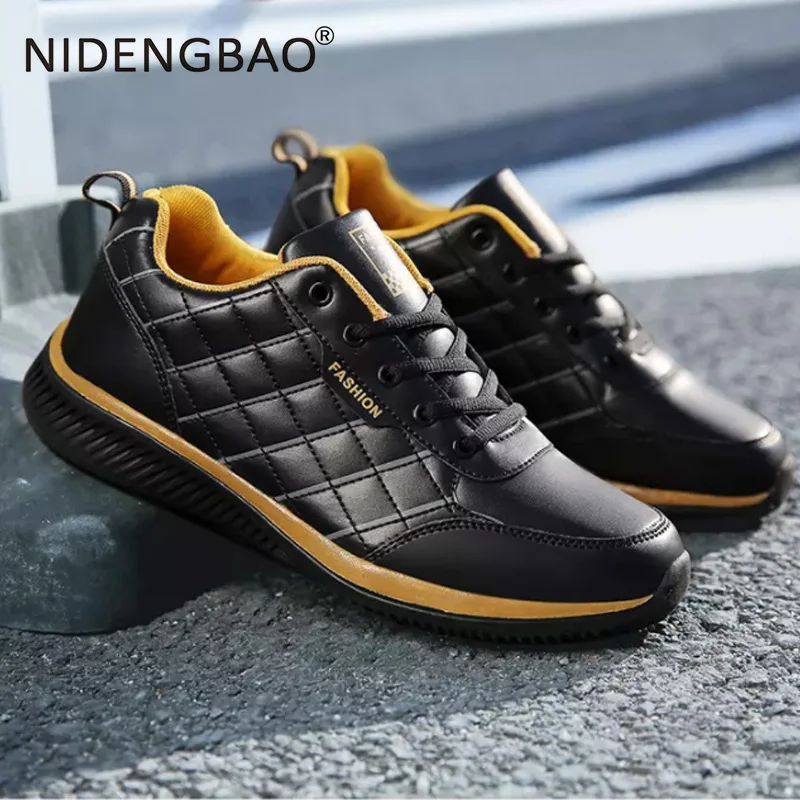 Мужская обувь для бега дышащие кроссовки из искусственной кожи