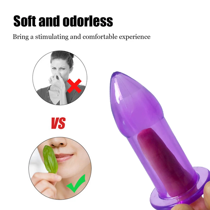 Purple Anal Plug Trainer Butt Speculum Dilator Prostate Anus Massager for Women Men Gay Sex Toys | Красота и здоровье
