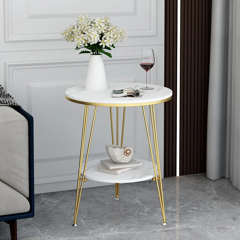 

Marble sofa Side table living room furniture corner mini Coffee tables balcony Triangle small round table Nordic bedside Desk