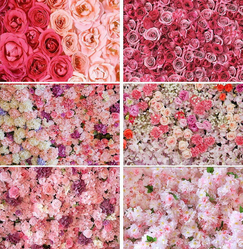 

Valentine's Day Flowers Photography Backdrop Valentine's Day Photo Background Baby Shower Wedding Happy Birthday Mother's Day