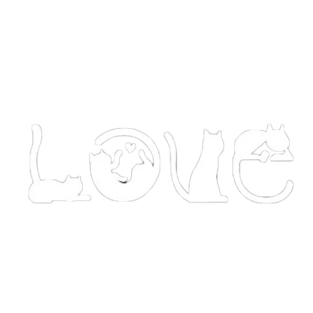 

Fashion Creative Cartoon Car Sticker 15.2*4.8CM Cats Spell LOVE Windshield Decorative Decals Auto Decoration Cute Car Sticker