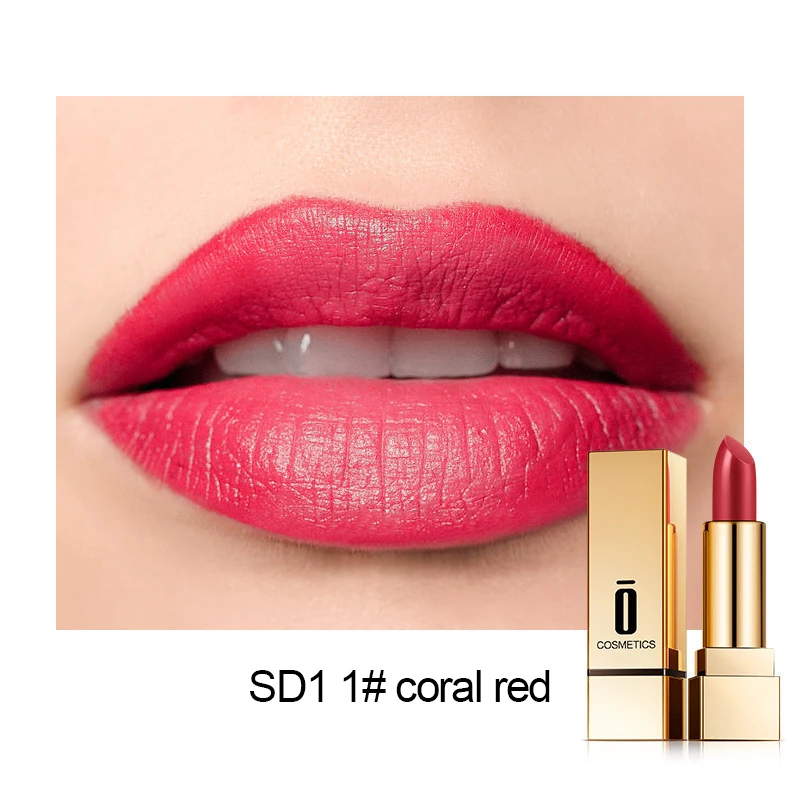 

1PC Waterproof Moisturizer Matte Lipstick Tubes Velvet Long-Lasting Easy To Wear Sexy Red No Fade Away Lip Stick Makeup 6 Colors
