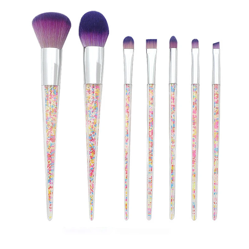 

Makeup Brushes Set 7 Pcs Diamond particle handle Beauty brush loose powder foundation eyebrow eyelash brush cosmetic tool
