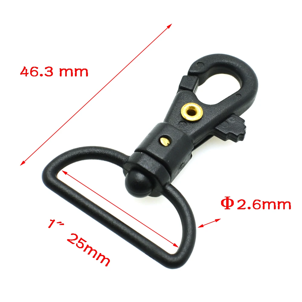 5pcs Plastic Lobster Clasp Swivel Trigger Snap Hooks for Bag Straps Keychain Ring Outdoor Backpack DIY Craft Accessories | Дом и сад