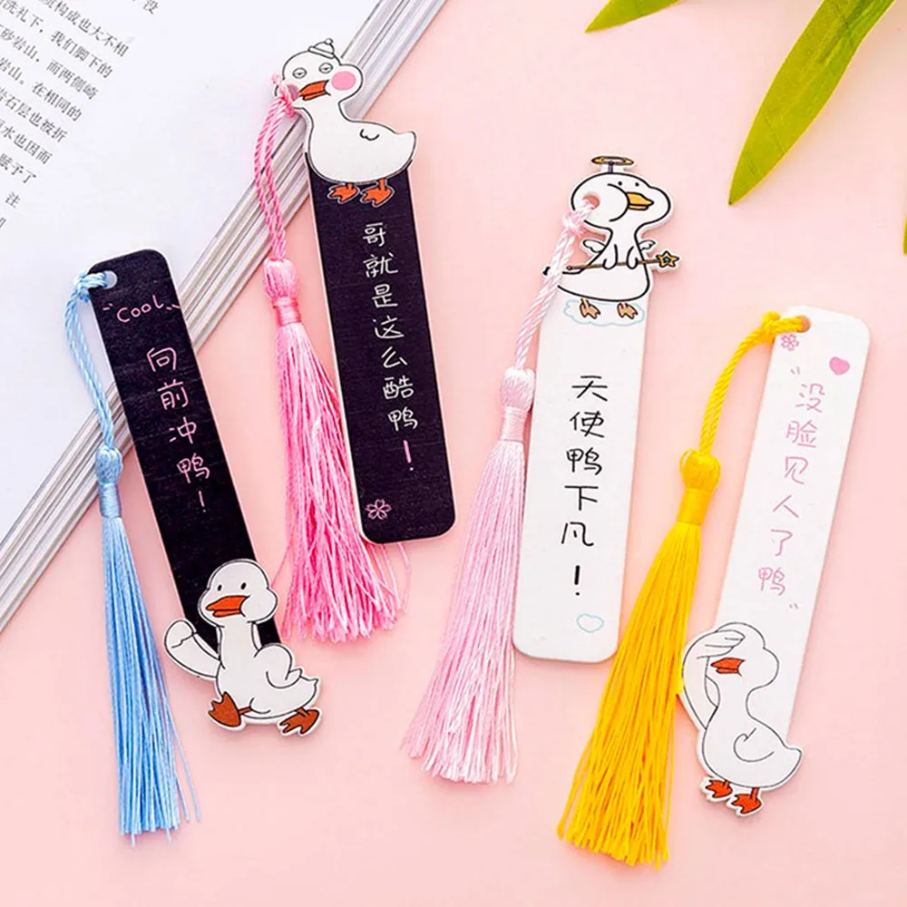 

1 Pcs Cute Kawaii Duck Wooden Straight Ruler Tassel Bookmark Creative Drawing School Stationery Gift Office Measuring Supplies