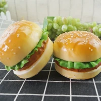 1pcs high imitation artificial hamburger modelartificial plastic fake simulated hamburger with sesame