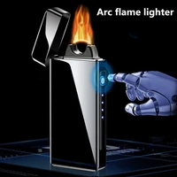 high quality strong firepower arc lighter usb charging cigarette cigar novel plasma windproof flame electronic mens gift