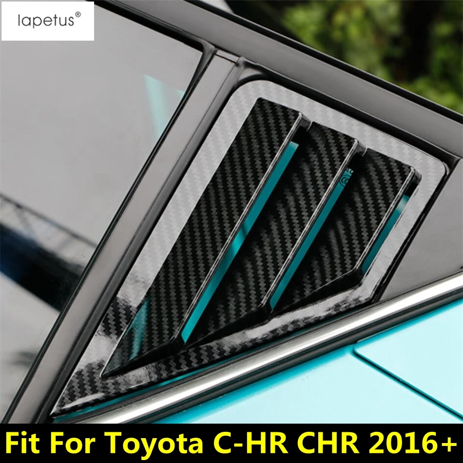 

Carbon Fiber Accessories For Toyota C-HR CHR 2016 - 2021 ABS Rear Tail Louver Window Windshield Spoiler Triangle Wing Cover Trim