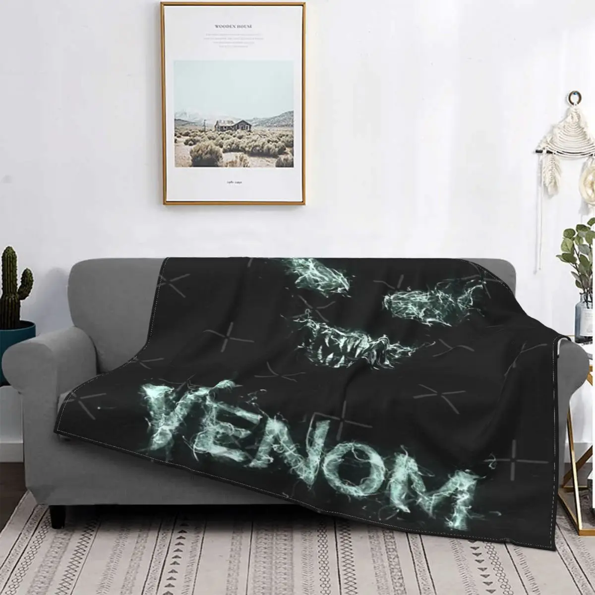 

Venom-Manta a cuadros para cama, funda mullida с капучинатором, manta para cama