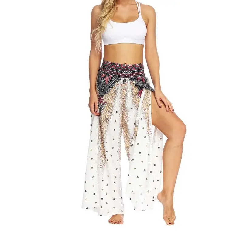 

Women Yoga Pants Wide Leg Trouser Sports Bottom Quick Dry Broad Pant Vintage Bloomers Belly Dance Loose Travel Plage Sweatpants