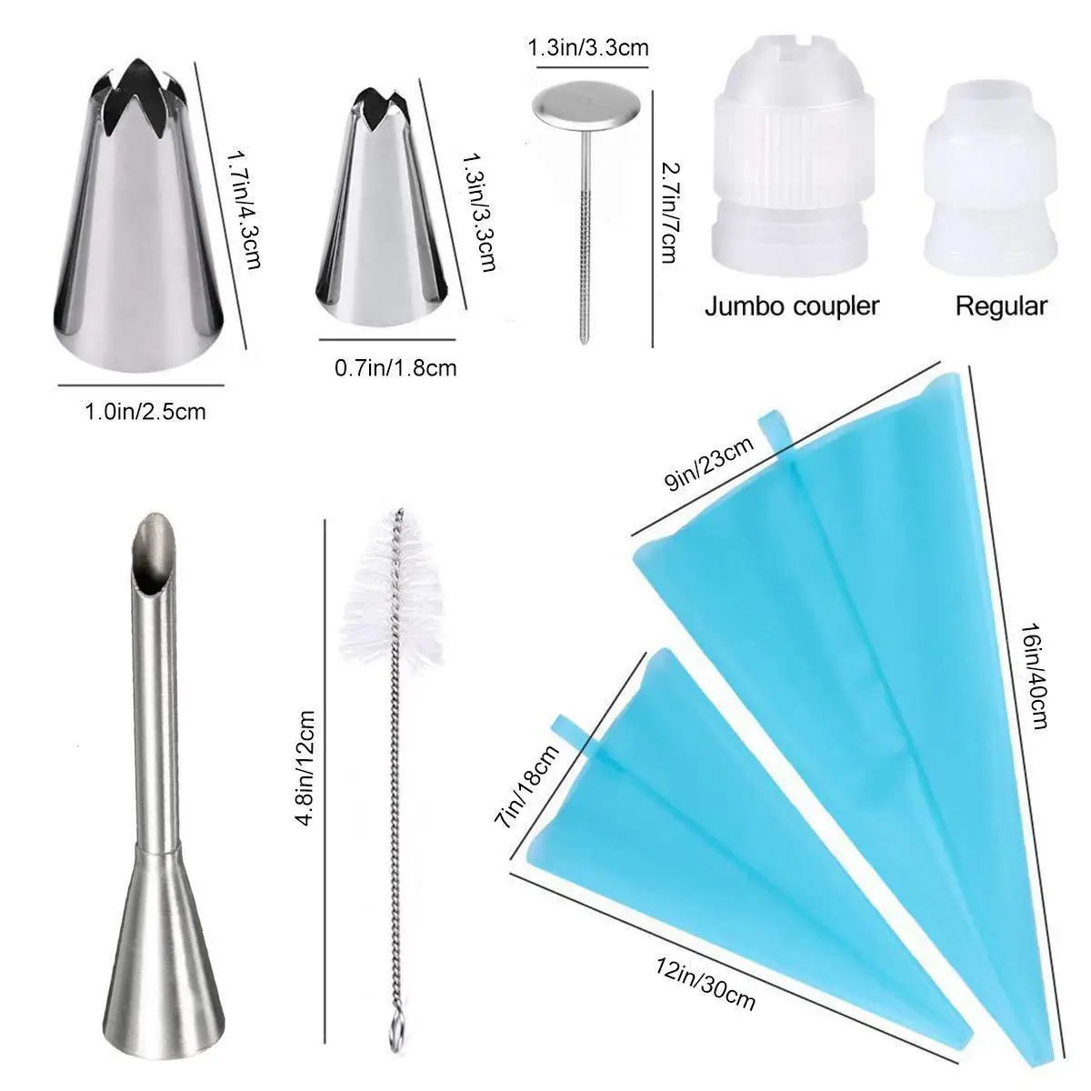

Russian Pastry Nozzles For Cream Icing DIY Russian Cake Decorating Piping Tips For Cupcake Baking Tools With Pastry Bags