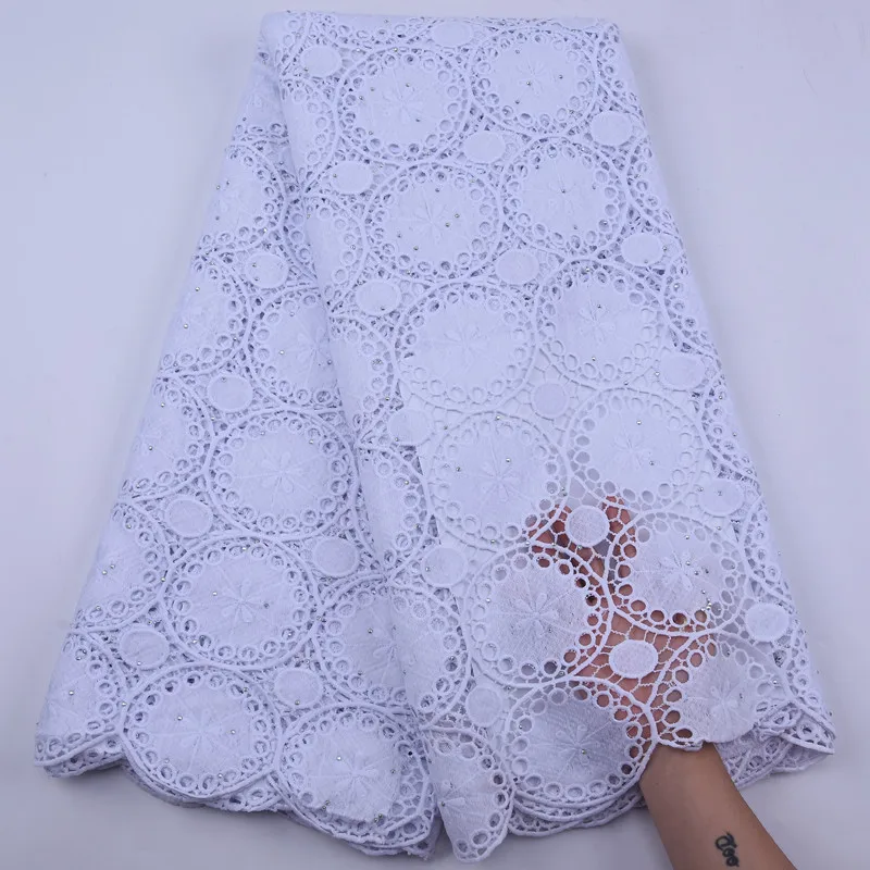 

Pure white Water Soluble African Guipure Cord Milk Silk Lace Fabric with Stone 2020 High Quality French Net Lace For Wedding