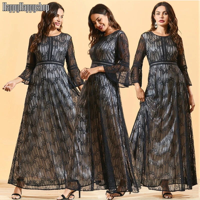 Модное двухслойное платье для женщин кружевные коктейльные платья летнее Дубая