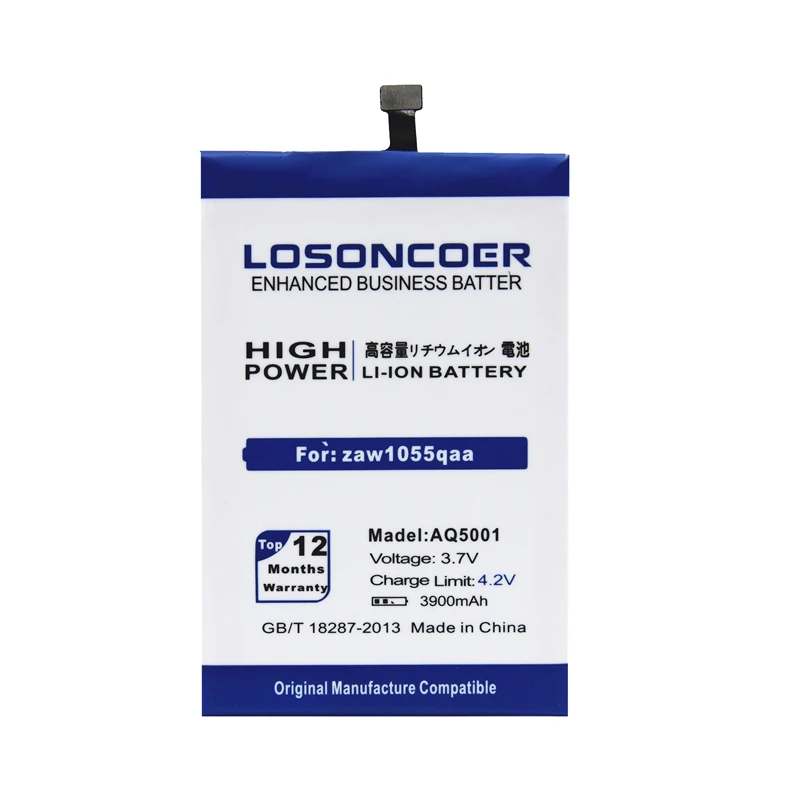 LOSONCOER 3900mAh AQ5001 Battery For Micromax aq5001 zaw1055qaa Mobile Phone +Free tools | Мобильные телефоны и