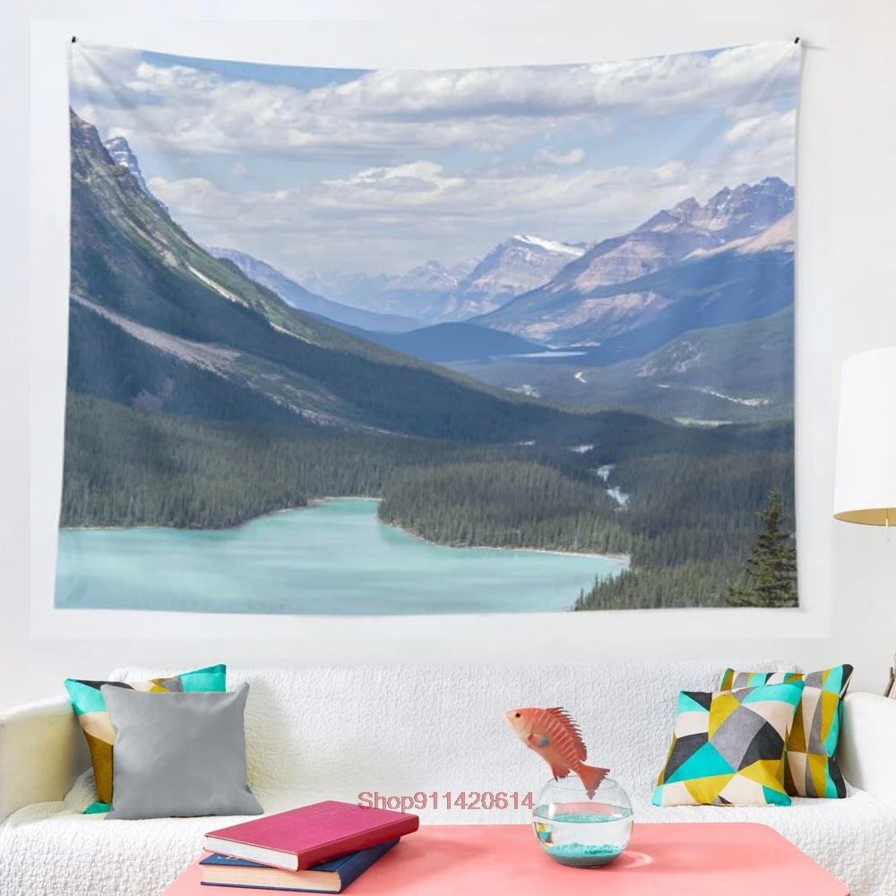 

Relaxing Summer Mountain Vacation Nature Photography tapestry Wall Hanging Tapestries for Living Room Bedroom Home Decor