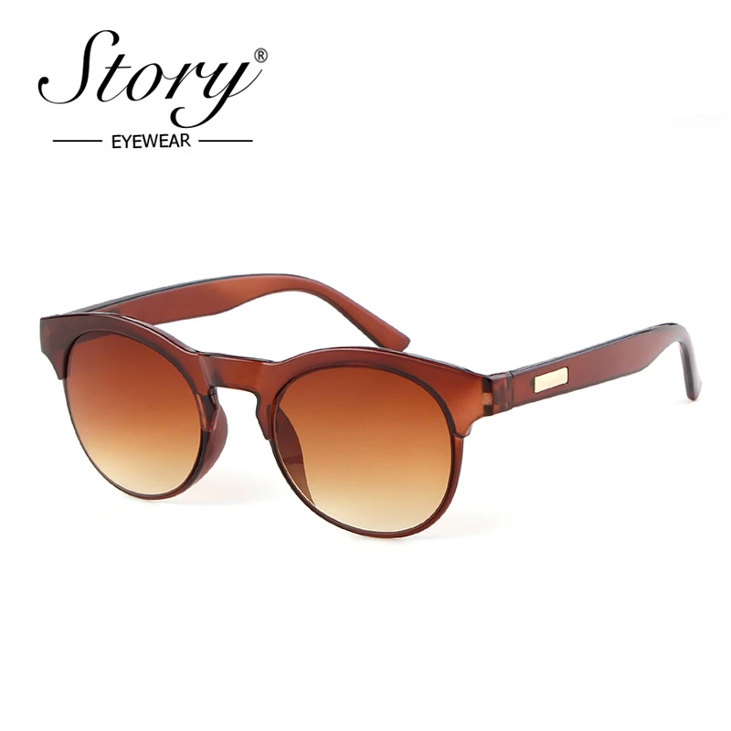 Солнечные очки половинчатой овальной формы UV400 для мужчин и женщин брендовые