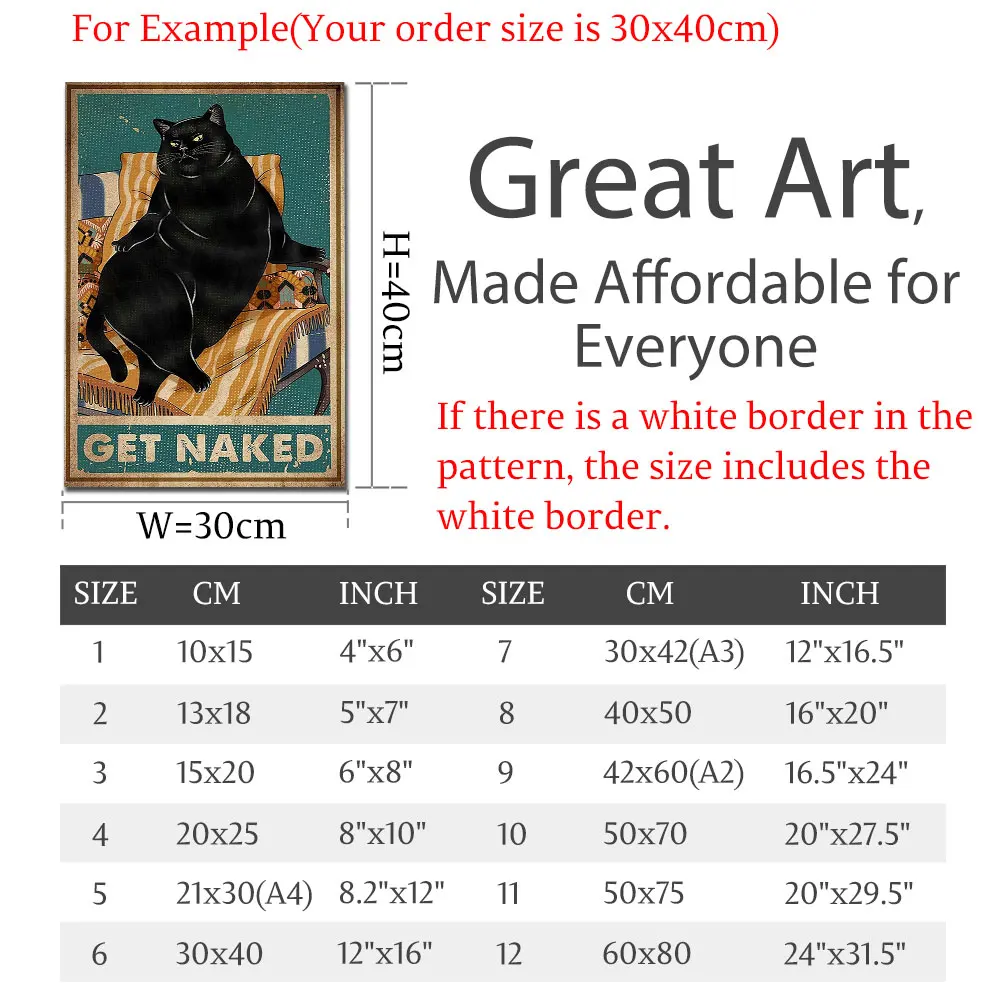 Металлическая черная кошка Ретро плакат получить голыми Забавный