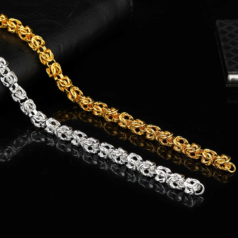 Мужской Твист браслет золотой цвет на запястье ручная цепочка мужские вечерние