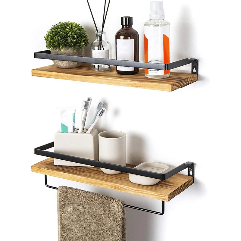 Антикварные плавающие настенные полки деревянные полки-кухня ванная комната и