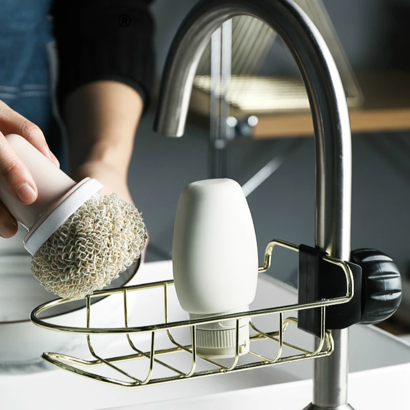 Железная полка с зажимом для слива стойка кранов висячие корзины хранения дома