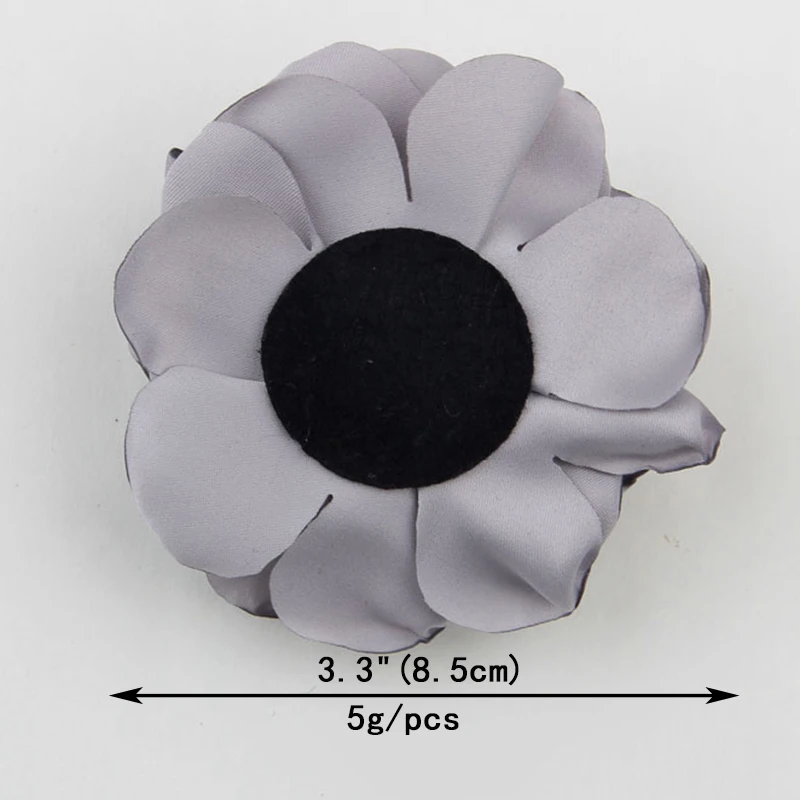 

10PCS/lot 8.5CM Satin Flower Headwear for Women Girls DIY Hair Ornament Hats Shoes Clothing Accessories Wedding Party Gifts