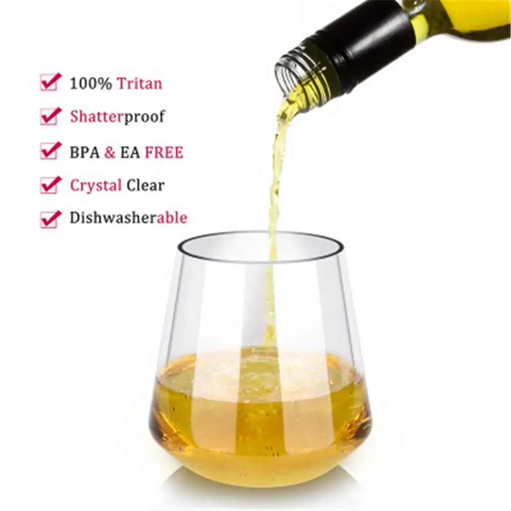 Новинка 4 шт./компл. Небьющийся пластиковый бокал для вина небьющееся стекло