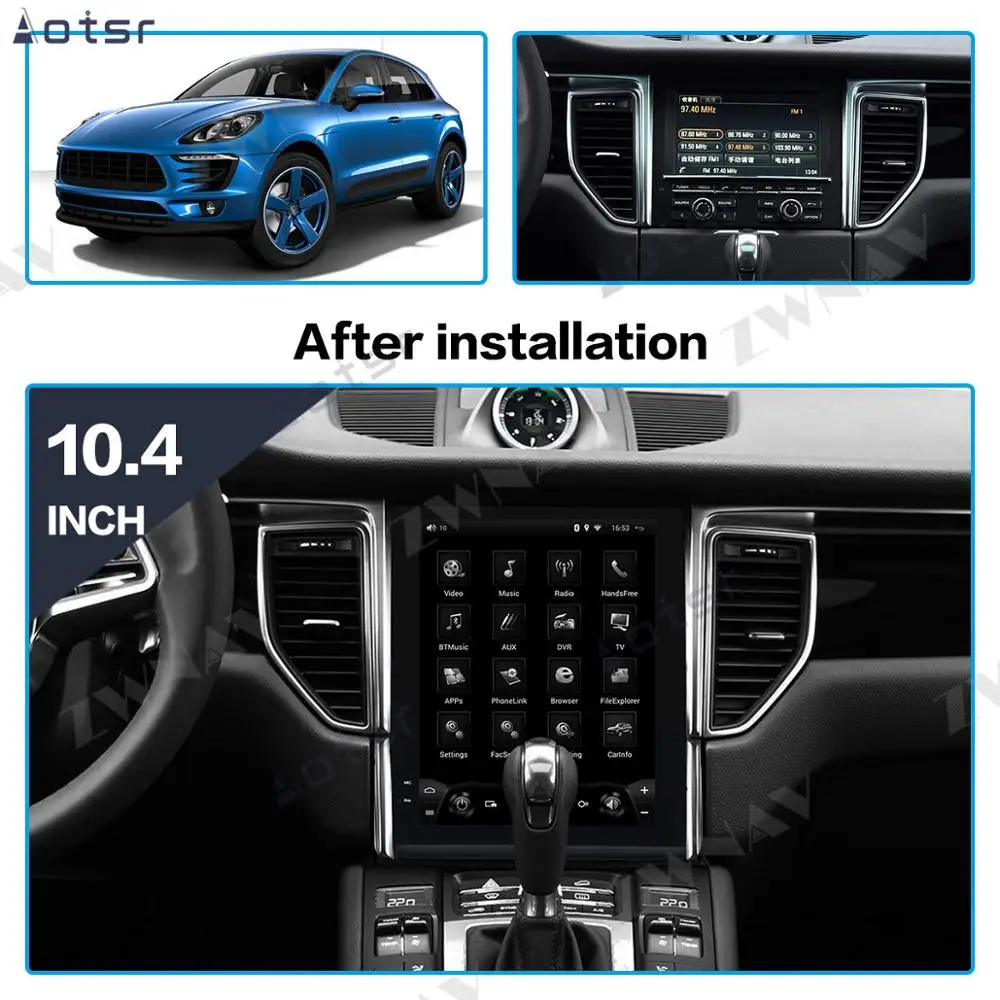 

Car Multimedia Player Stereo GPS DVD Radio Navigation Android 9.0 Screen for Porsche Macan 2014 2015 2016 2017 2018 2019 2020 ds