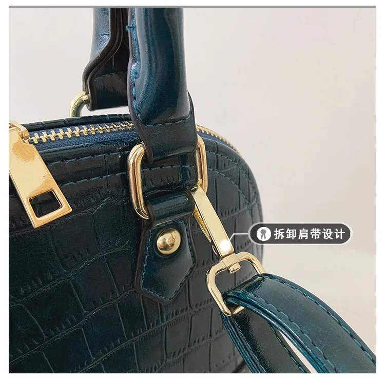 

Stone pattern shell bag female bag new large-capacity handbag fashion shoulder bag crocodile pattern diagonal bag