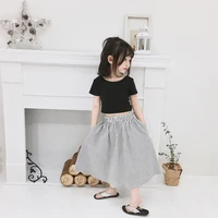 girl halter t shirt striped skirt two piece suit toddler girl clothes toddler fall clothes 2022 kids boutique clothing wholesale