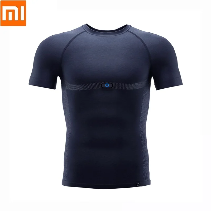

Мужская Спортивная Футболка Xiaomi Mijia с ЭКГ, с круглым вырезом, коротким рукавом, отслеживанием пульса, измерением давления тела, мобильный те...