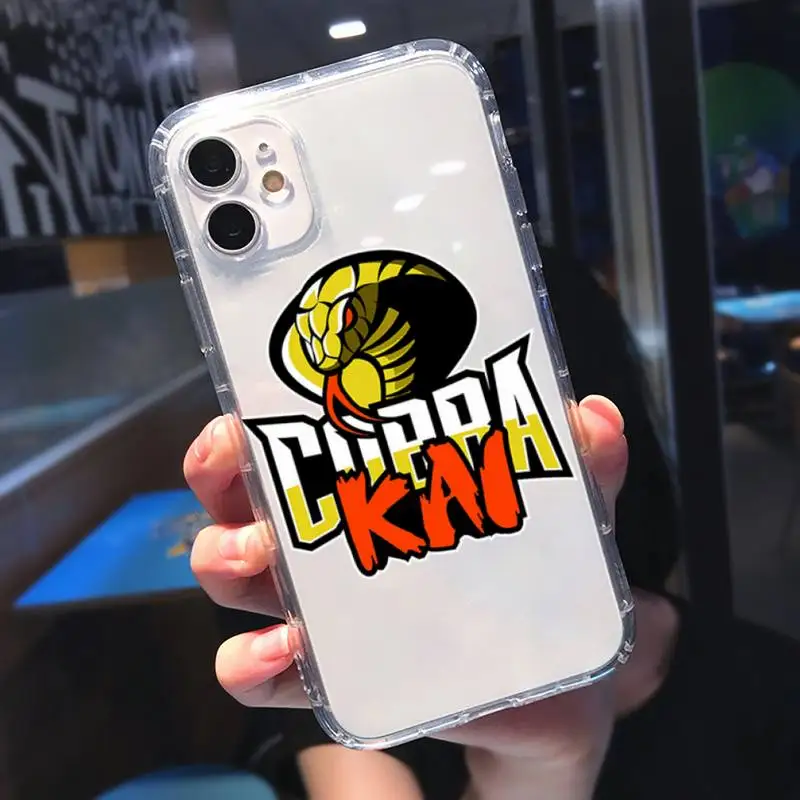 

cobra kai snake Phone Case Transparent for iPhone 11 12 mini pro 8 7 6 6S XS MAX Plus X 5S SE 2020 XR