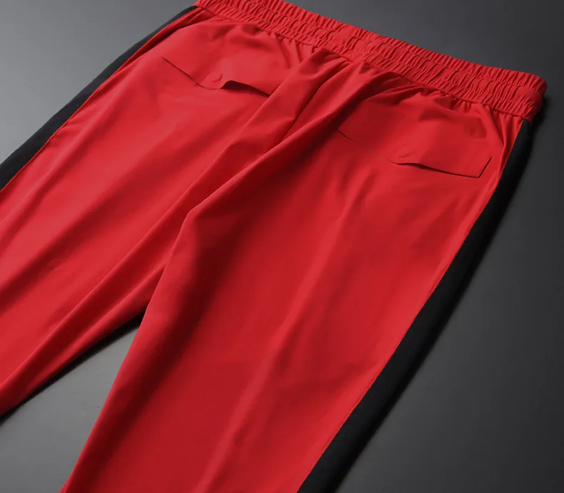 Брюки Minglu мужские с эластичной талией спортивные штаны контрастных цветов