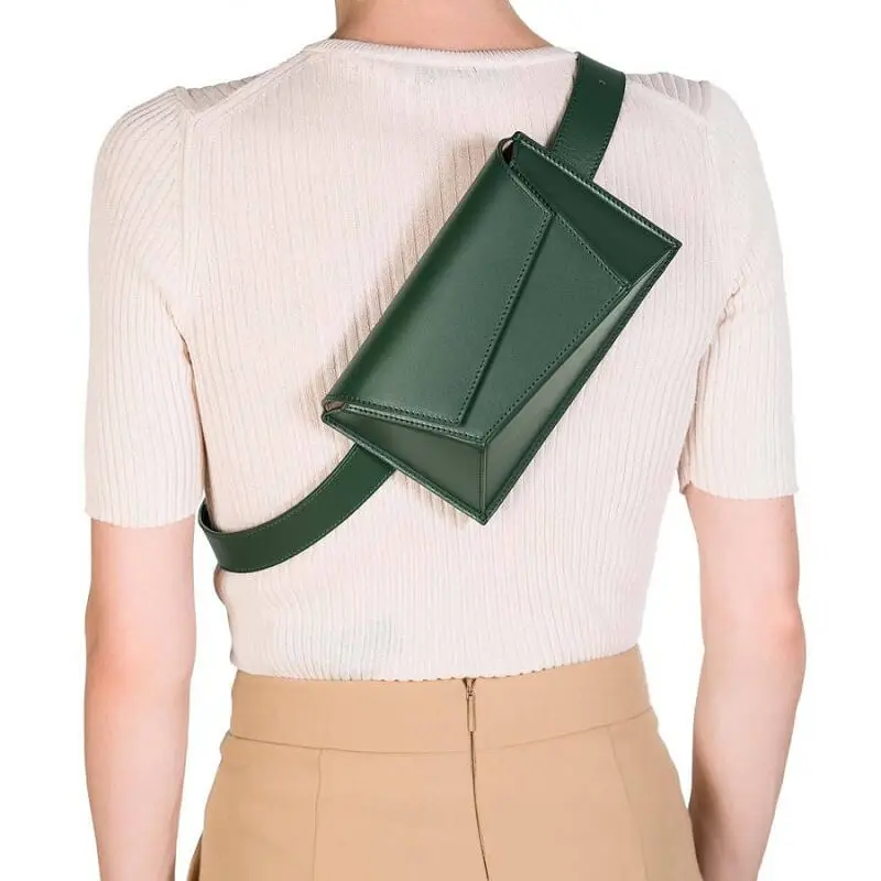 Женские поясные сумки Caker цветные геометрические разных цветов фиолетовые