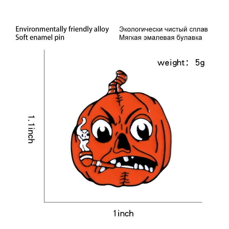 Злой Тыква Монстр Эмаль Булавка счастливый Хэллоуин ведьмы ювелирные изделия