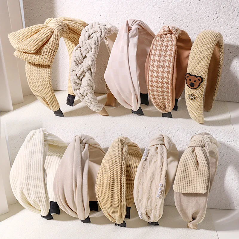 

CreamSponge Hairbands Braid Headbands Ornament Accessories For Women Hair Accessories Wholesale