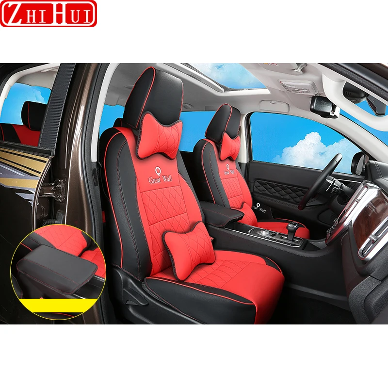 

Car Styling PU Leather Seat Covers For Grear Wall GWM POER UTE Haval 2020 2021 Seat Cushion Accessories