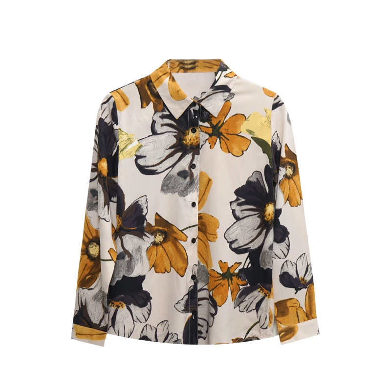 

Spring Women's Shirt Print Korean Style Turn Down Collar Long Sleeve Print Blouses Blusas Mujer De Moda 2021 Ropa De Mujer