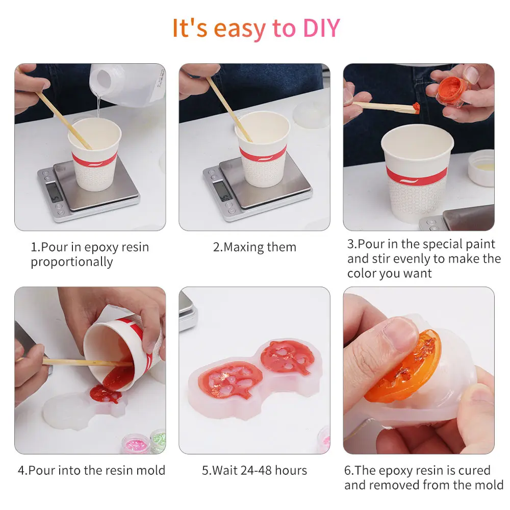 

DIY Craft Toy Coffin Silicone Pumpkin Skull Wizard Mold Halloween Theme Mold Set With Shining Sequins Festival Party Decoration