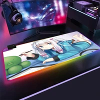 anime izumi sagiri rgb mouse pad 900x400 backlit mat mause pad gamer keyboards computer peripherals mousepad deskmat play csgo