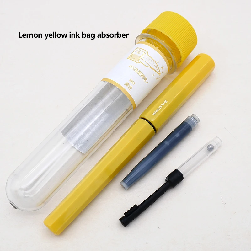 Lemon yellow Японский Платиновый маленький метеоритный отток восьмиугольный Анти-прокатки ручка Полюс PQ-200 детская ручка студентов - Цвет: Lemon yellow