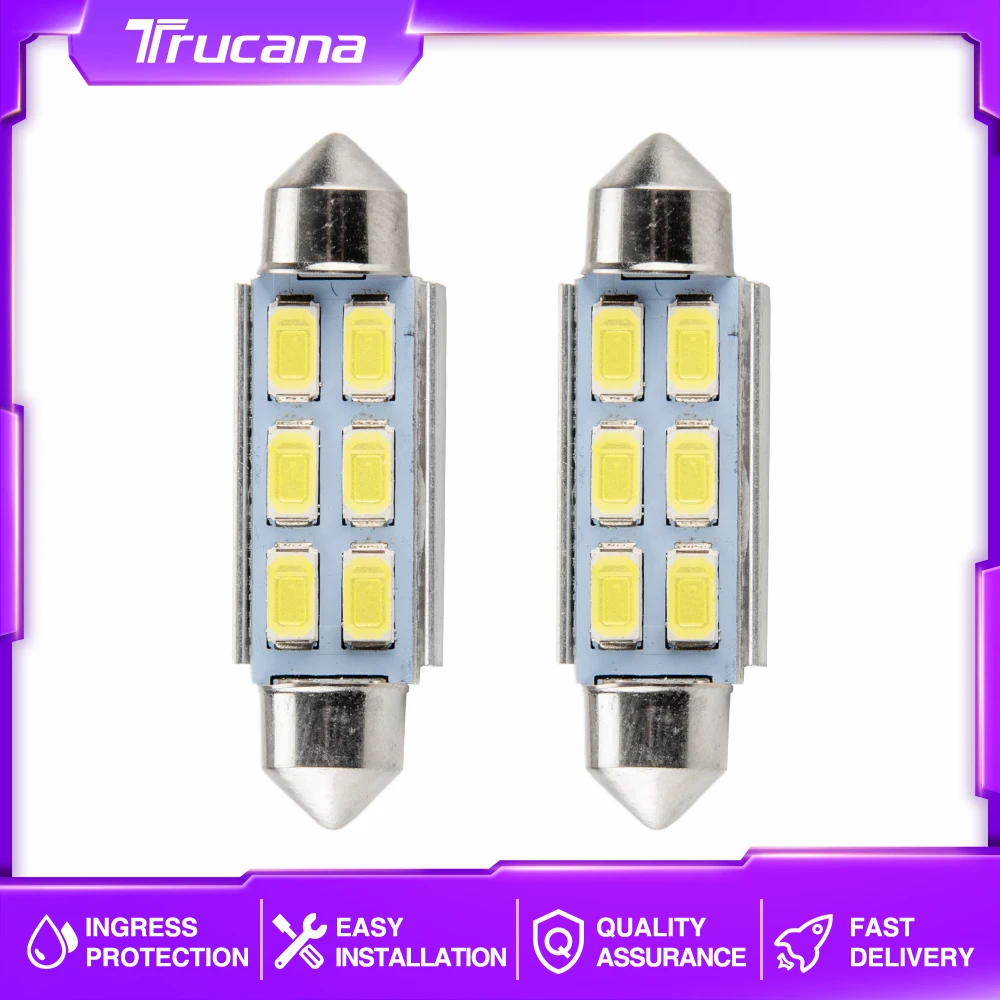 

2 шт., Автомобильные светодиодные лампы C5W CANBUS C10W, 39 мм, 6500 К