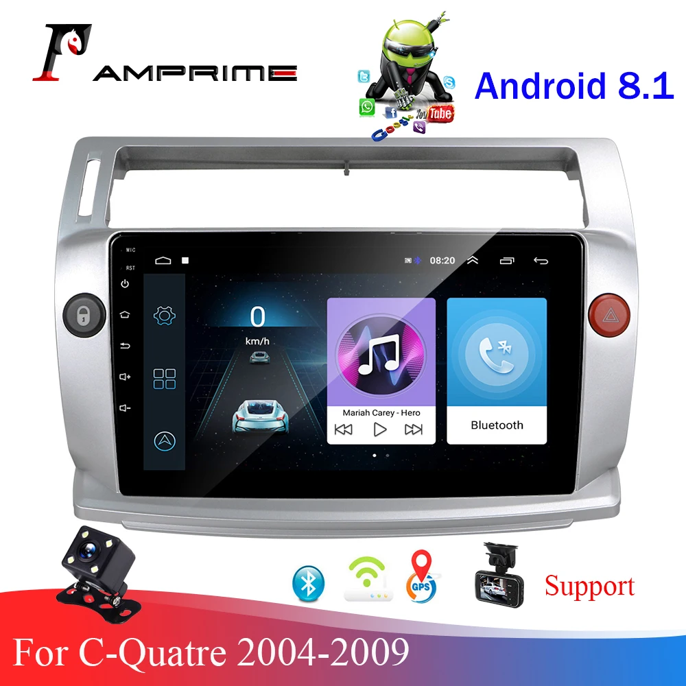 Автомобильный мультимедийный плеер AMPrime мультимедийная стерео система на Android с 9